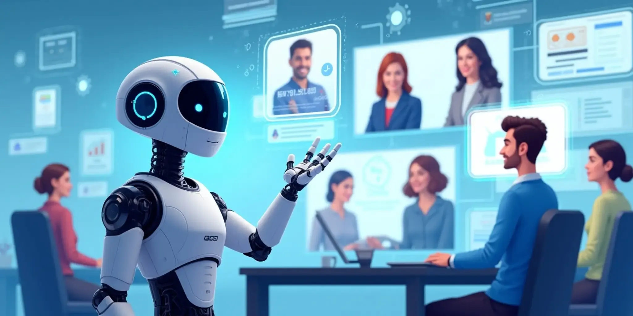 AI customer support chatbot assisting a team